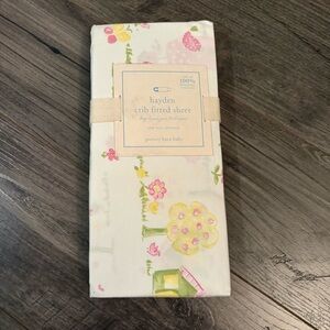 New Pottery Barn Kids Hayden Crib Fitted Sheet 100% Organic Cotton